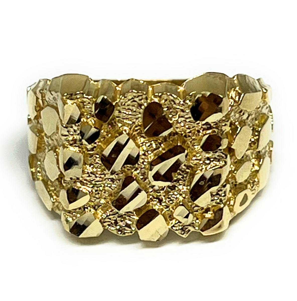 14k Solid Gold Yellow Classic Nugget Ring (XL, XXL) – Fran & Co