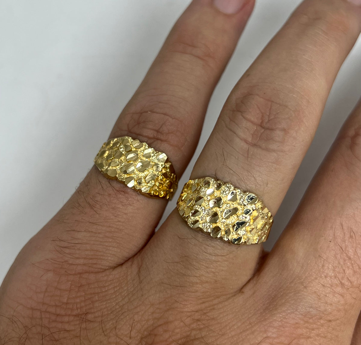 14k Solid Gold Yellow Classic Nugget Ring (MED,LG) – Fran Co