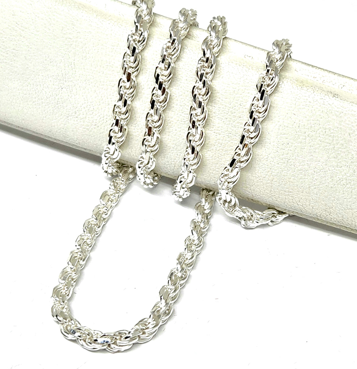 925 Silver Rope Chain 18-26 inch 3.3mm Width – Fran & Co. Jewelry Inc.