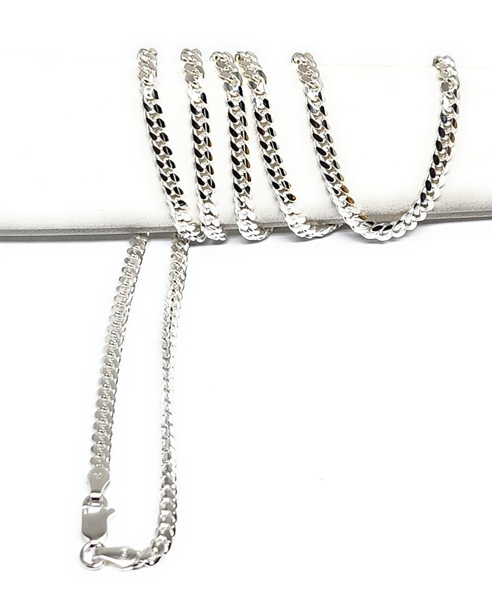 .925 Silver Miami Cuban Link Chain 1826 inch 3.5mm Width Fran & Co