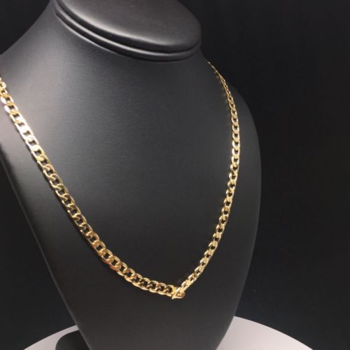 Gold Plated 26" 5mm Cuban Link Chain / Cadena Cuban Link 26" Oro – Fran & Co Jewelry