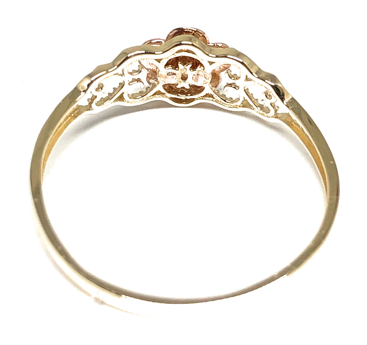 14k Solid Gold Yellow & Rose Gold Flower Ring (FC 189) – Fran & Co
