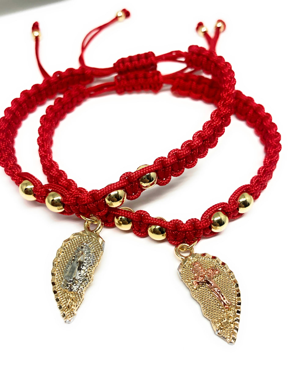 Gold Plated Tri-Color Virgin Mary Christ 