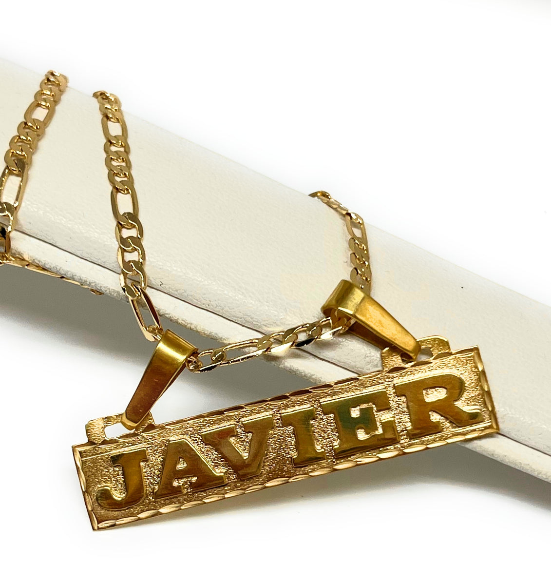 Gold Plated SILVER Custom Nameplate Pendant Necklace with Chain