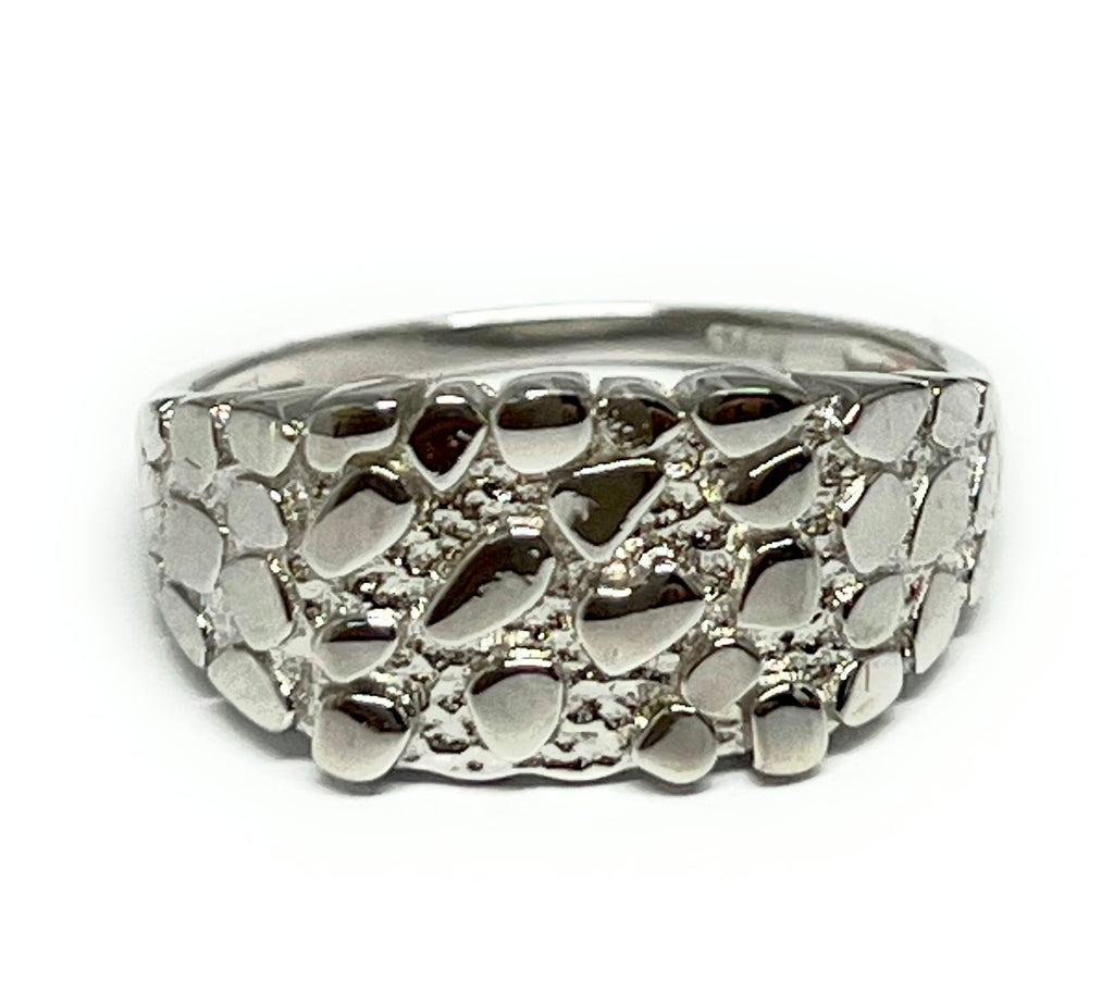 925 Silver CLASSIC SQUARE NUGGET RING – Fran & Co. Jewelry Inc.