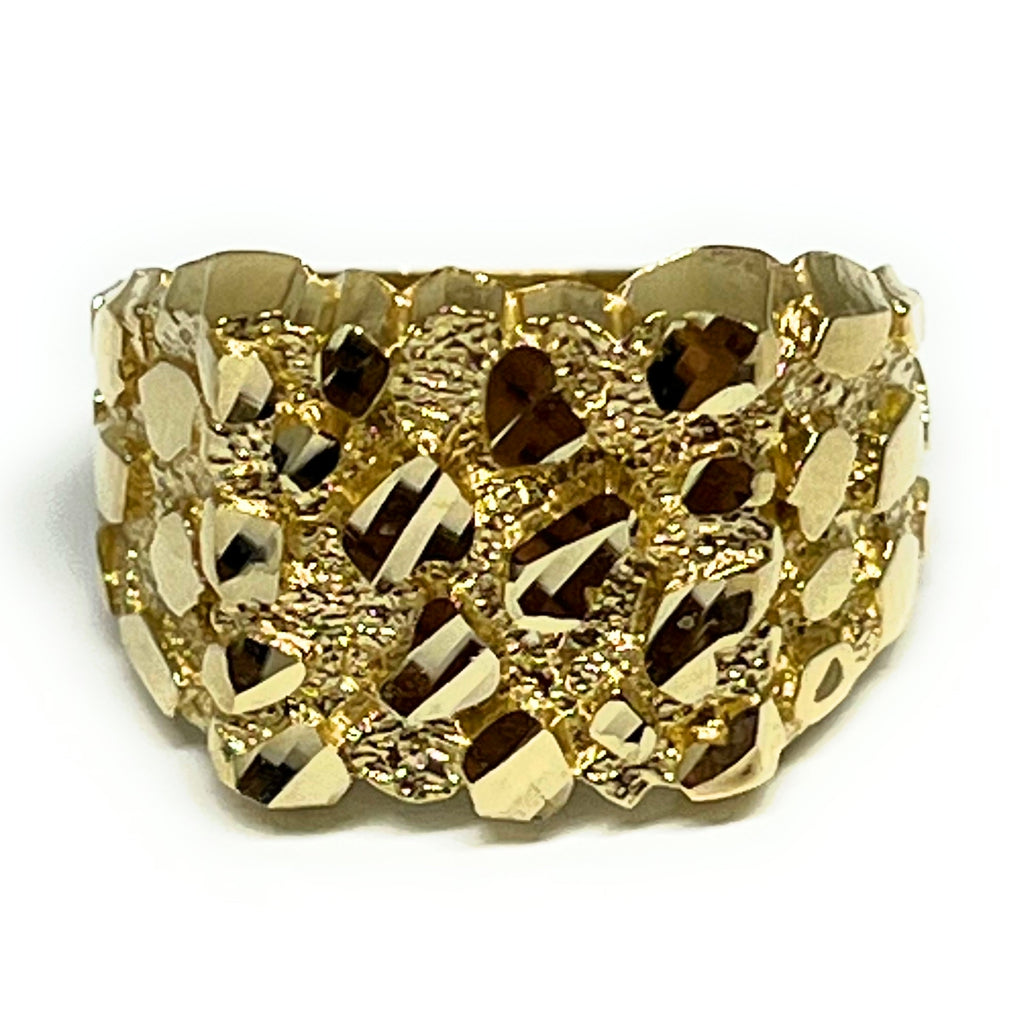 14k Solid Gold Yellow Classic Nugget Ring (XL, XXL) – Fran & Co