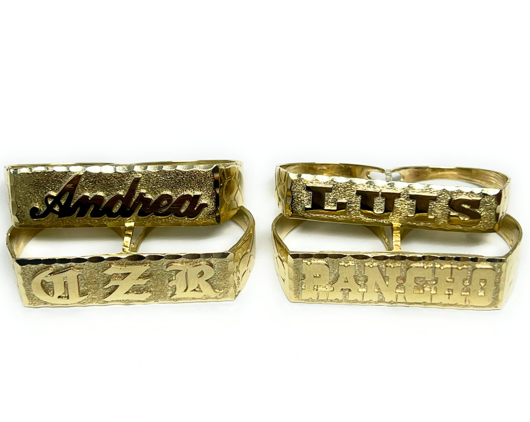 10k Solid Gold Yellow SUPERIMPOSED (SOBREPUESTO) CUSTOMIZED 3D