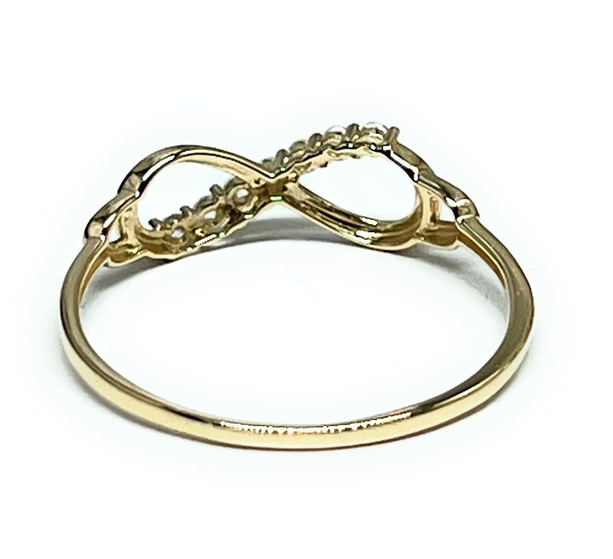 14k Solid Gold Yellow Infinity CZ Ring (FC 274) – Fran & Co. Jewelry Inc.