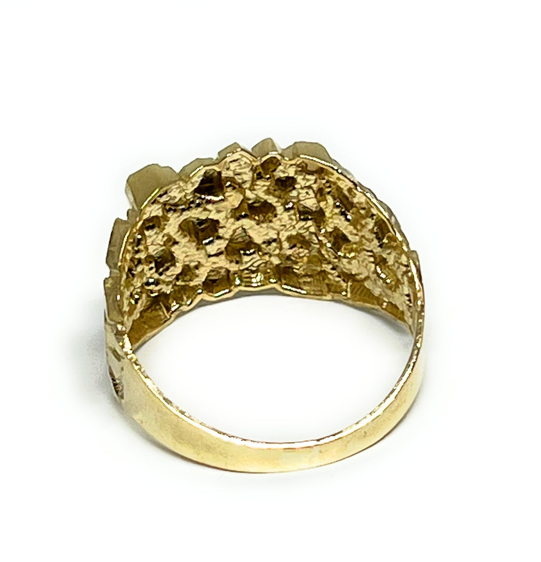 14k Solid Gold Yellow Classic Nugget Ring (XL, XXL) – Fran & Co