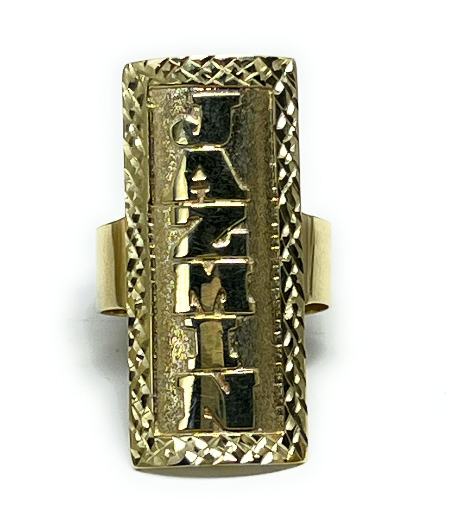 Letter Initial Rings 14K Gold Name Ring Hearts Be