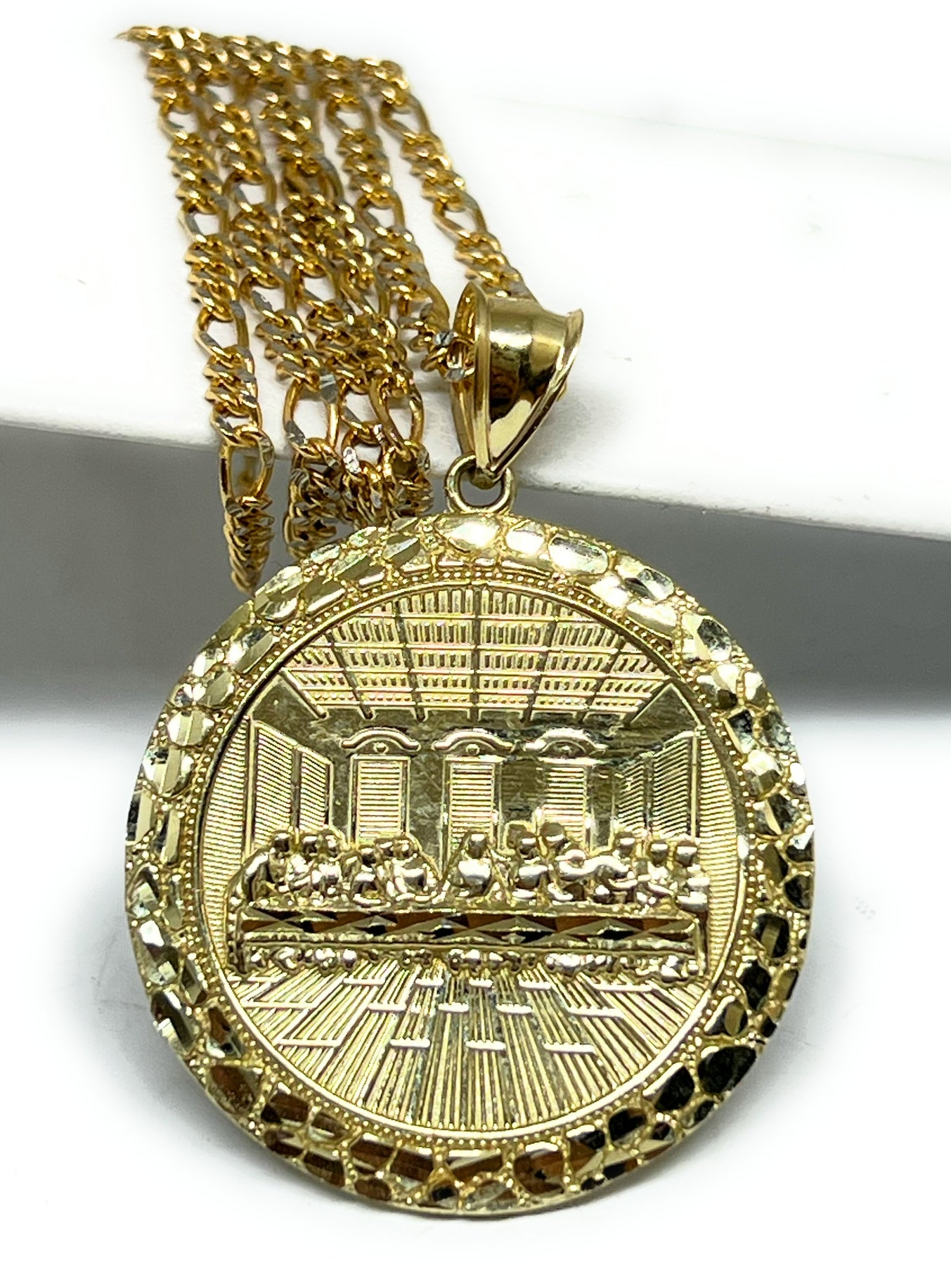 Chain Last Supper Diamond Pendant NEW 24K Last Supper Lab Diamond