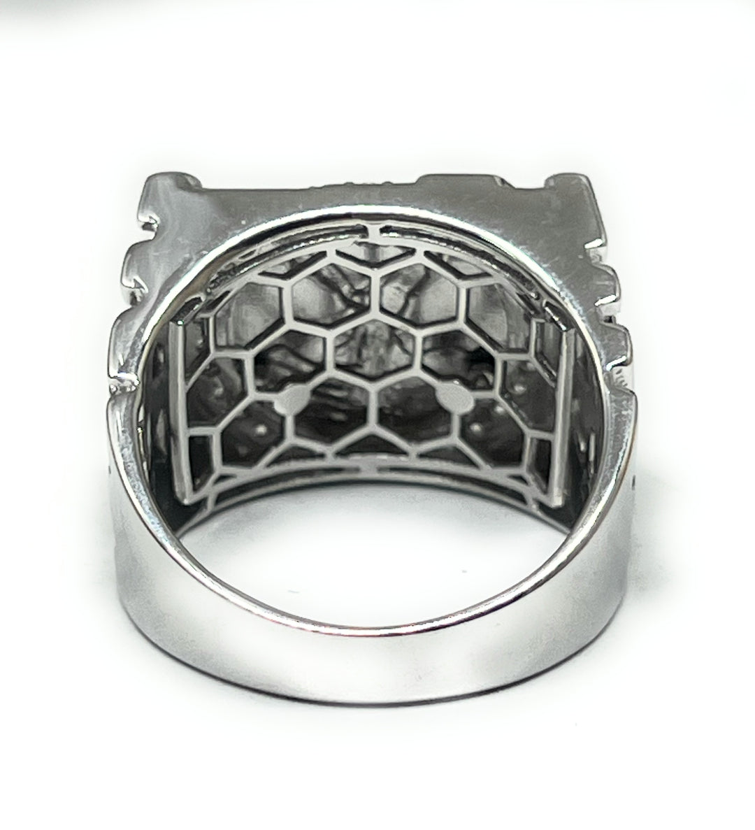 925 Silver MEXICAN CENNTENARIO 50 COIN NUGGET CZ RING – Fran & Co