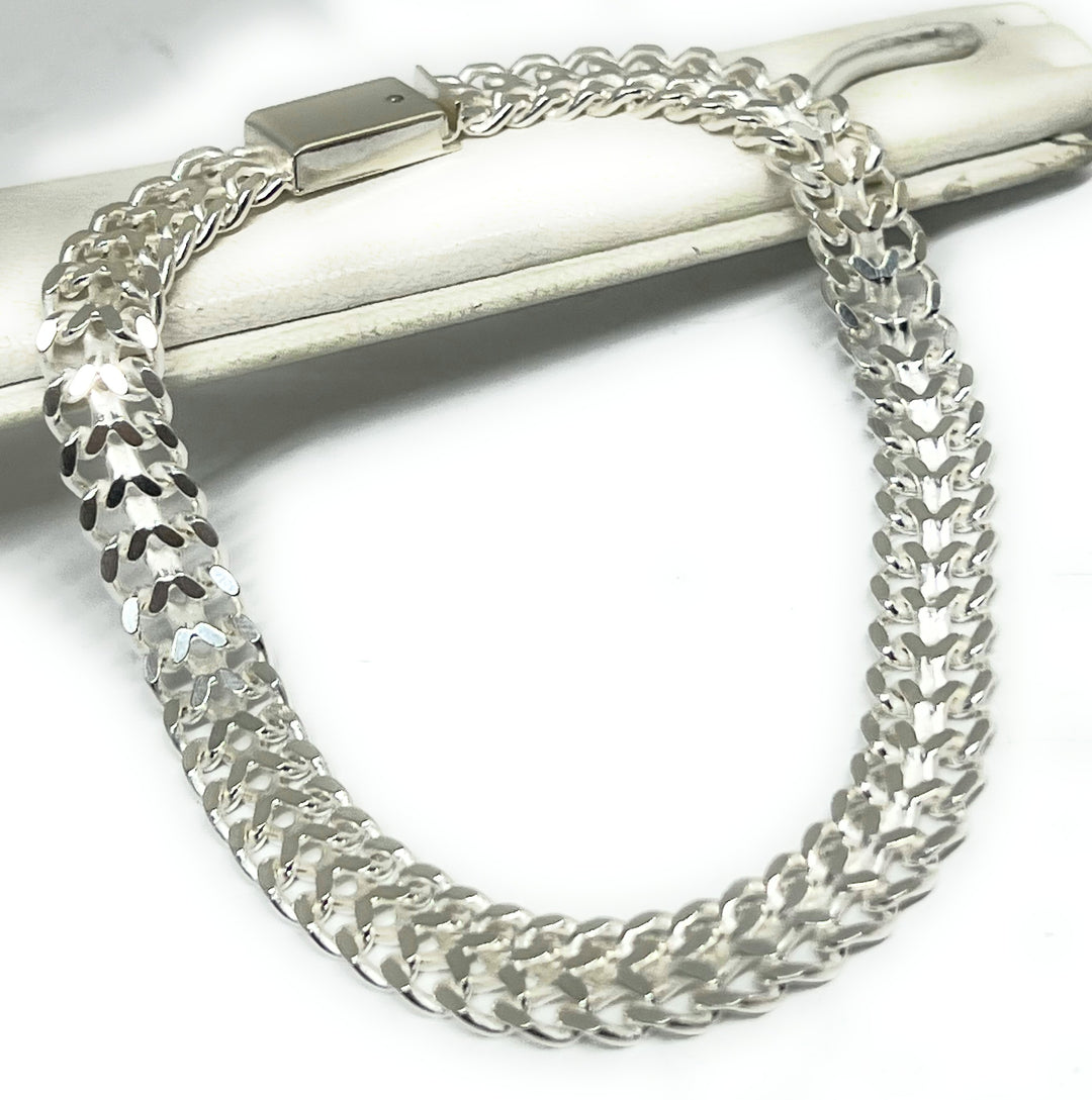 925 Silver PETATILLO LINK 8-8.5 inch 8.2mm width Braccelet – Fran