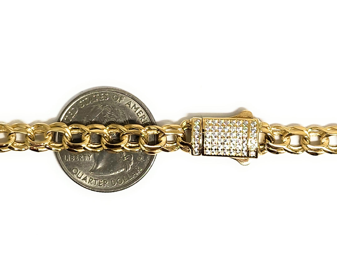 14k Solid Gold CHINO LINK CHAIN 18-26 INCH 6.8MM Width (29-40g