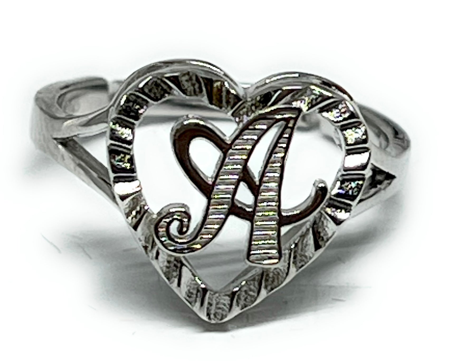Heart Ring Warren James Silver Rings Ladies Silver Cluster Halo