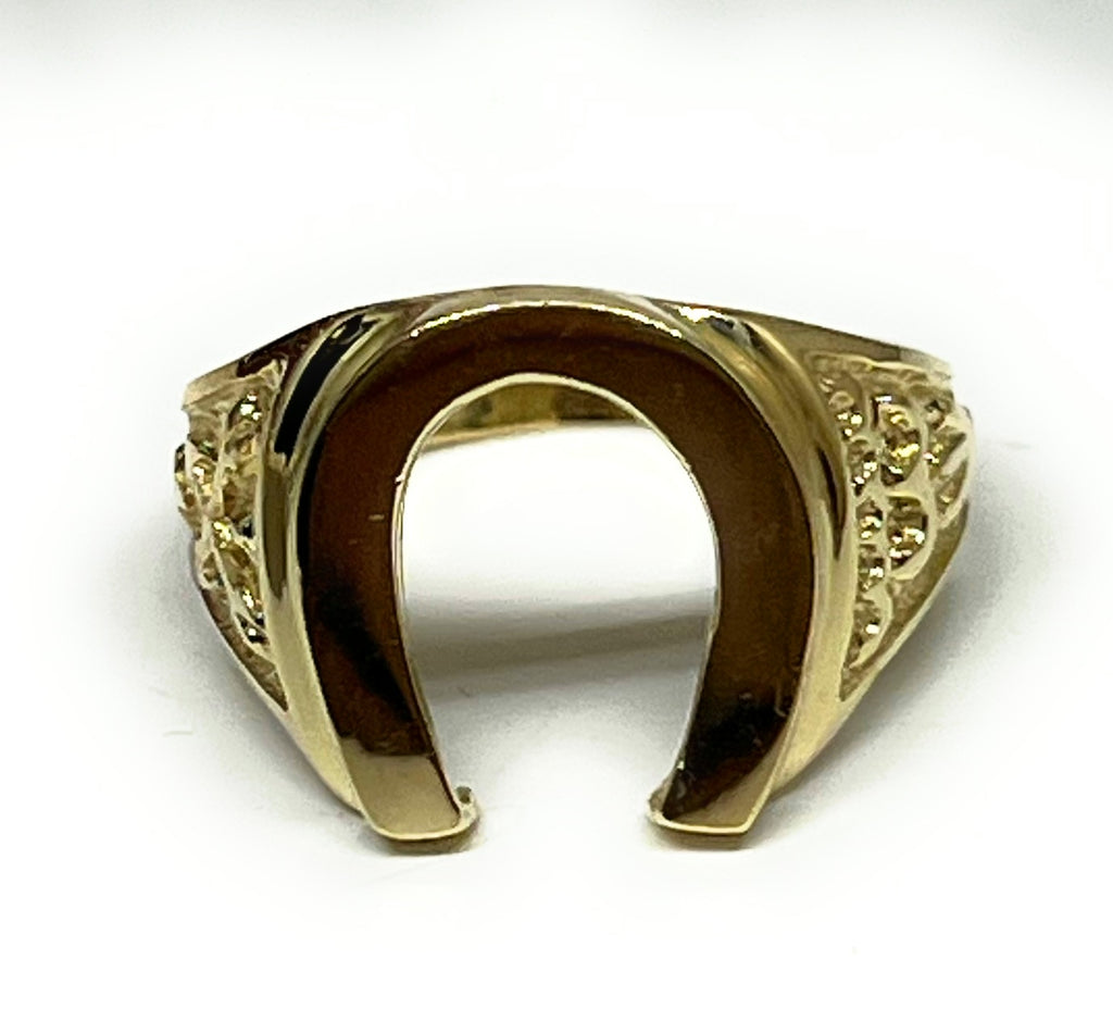 10k Solid Gold Yellow Classic Horseshoe Ring – PO BOX 1658