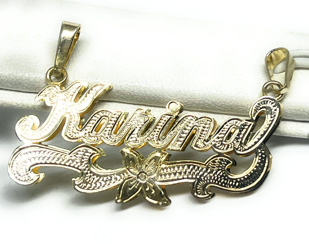 Necklace With Solid 24k Gold Name Necklace 24 Karat Gold Name