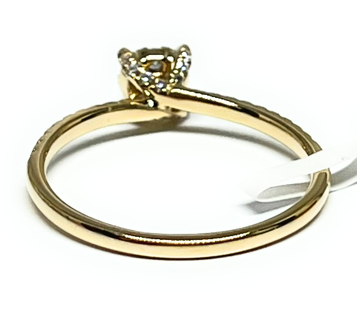 14k Solid Gold Squared Round Brilliant Cut Diamond Ring 0.35ct (FCD 04