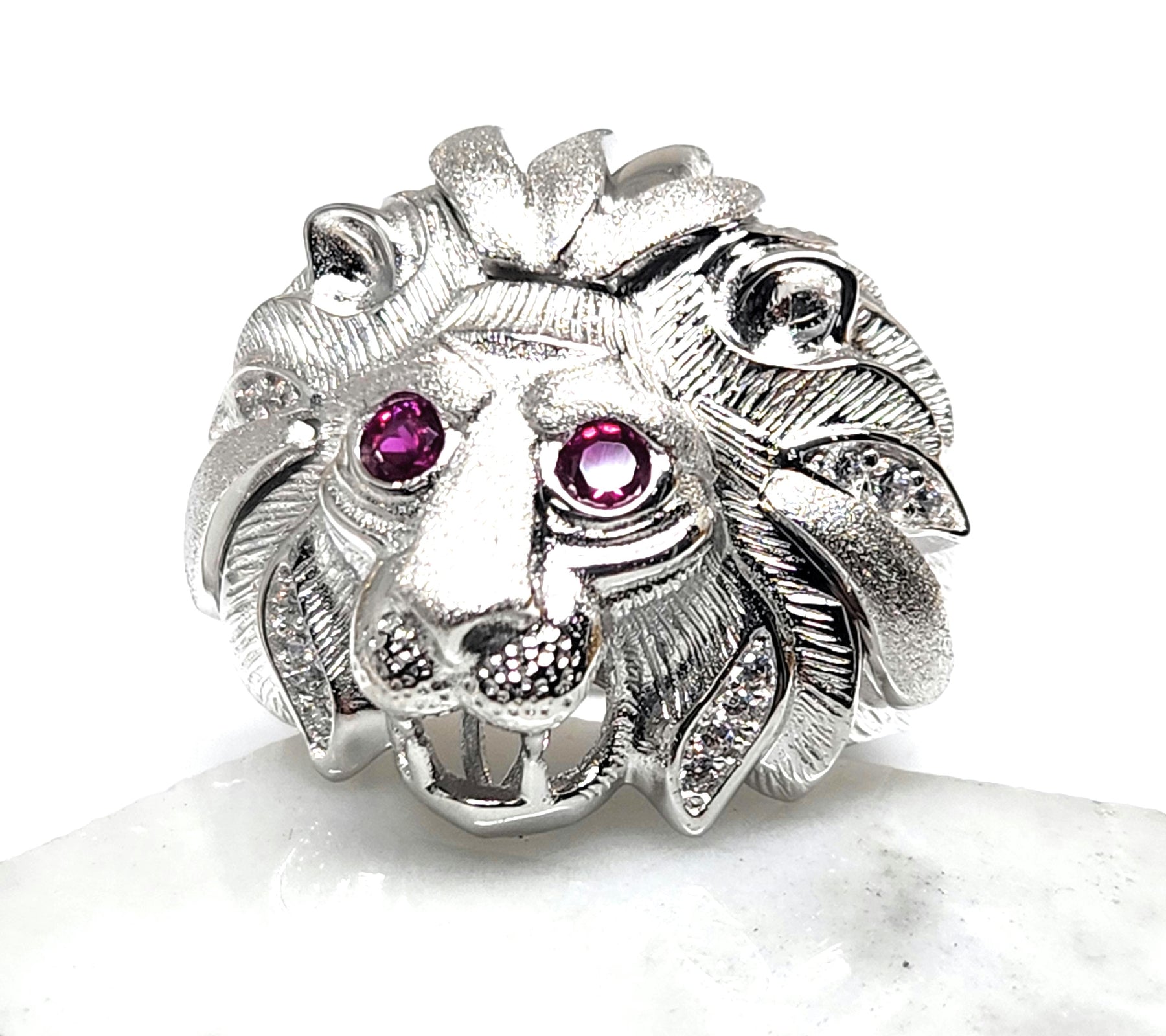 Buy Crown Lion Ring S925 Solid Sterling Silver Men Ring Majestic Lion Ring  Animal Head Cat Ring Zodiac Gift Lebron James NBA Fans Jewelry Online in  India - Etsy