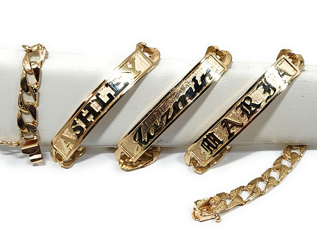 Mexican Gold Bracelets With Names For Women Mexican Gold Bracelets