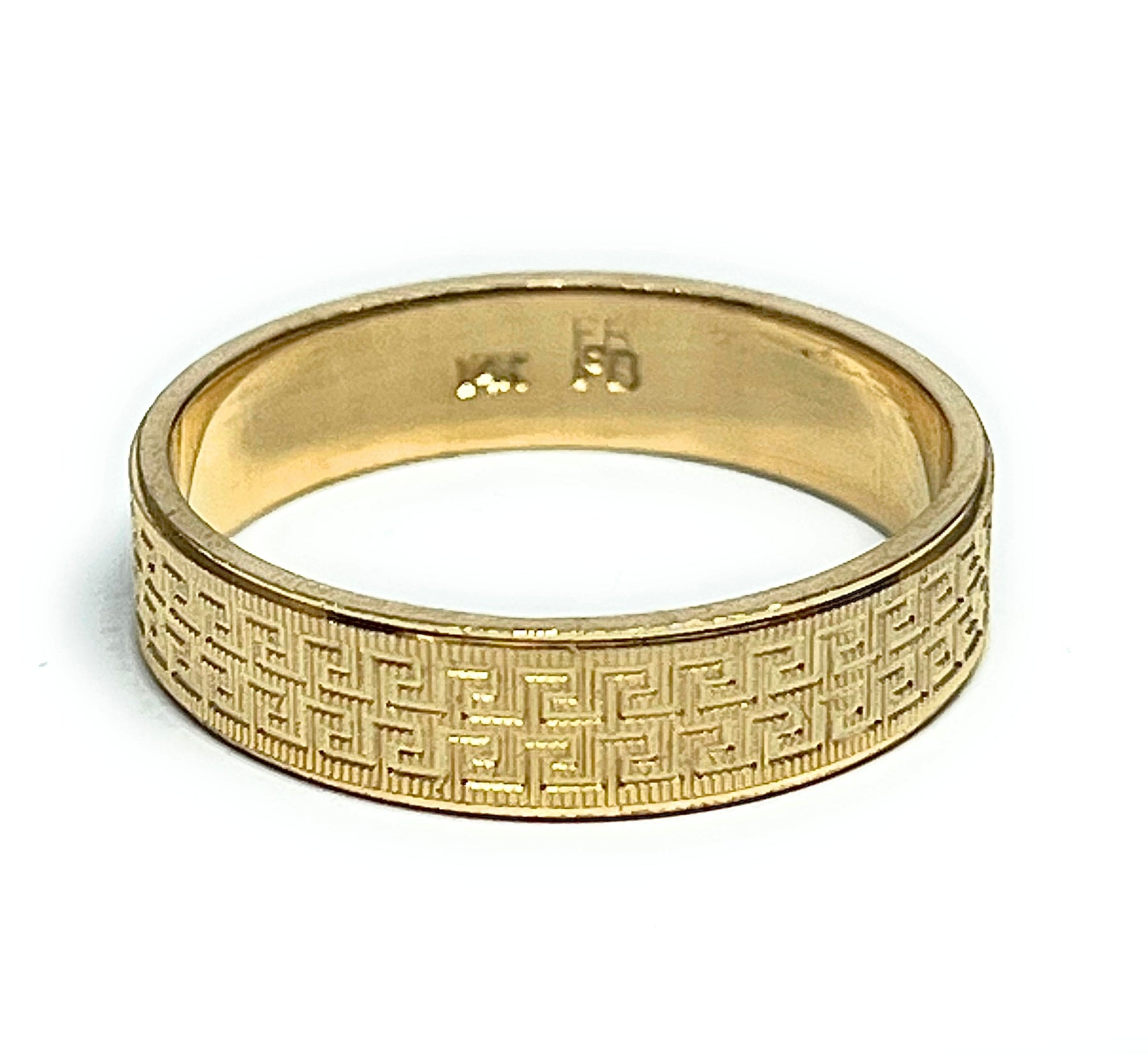 14k Solid Gold Greek Meandros Border Band Ring Fran Co Jewelry Inc 14k-solid-gold-greek-meandros-border-band-ring-fran-co-jewelry-inc