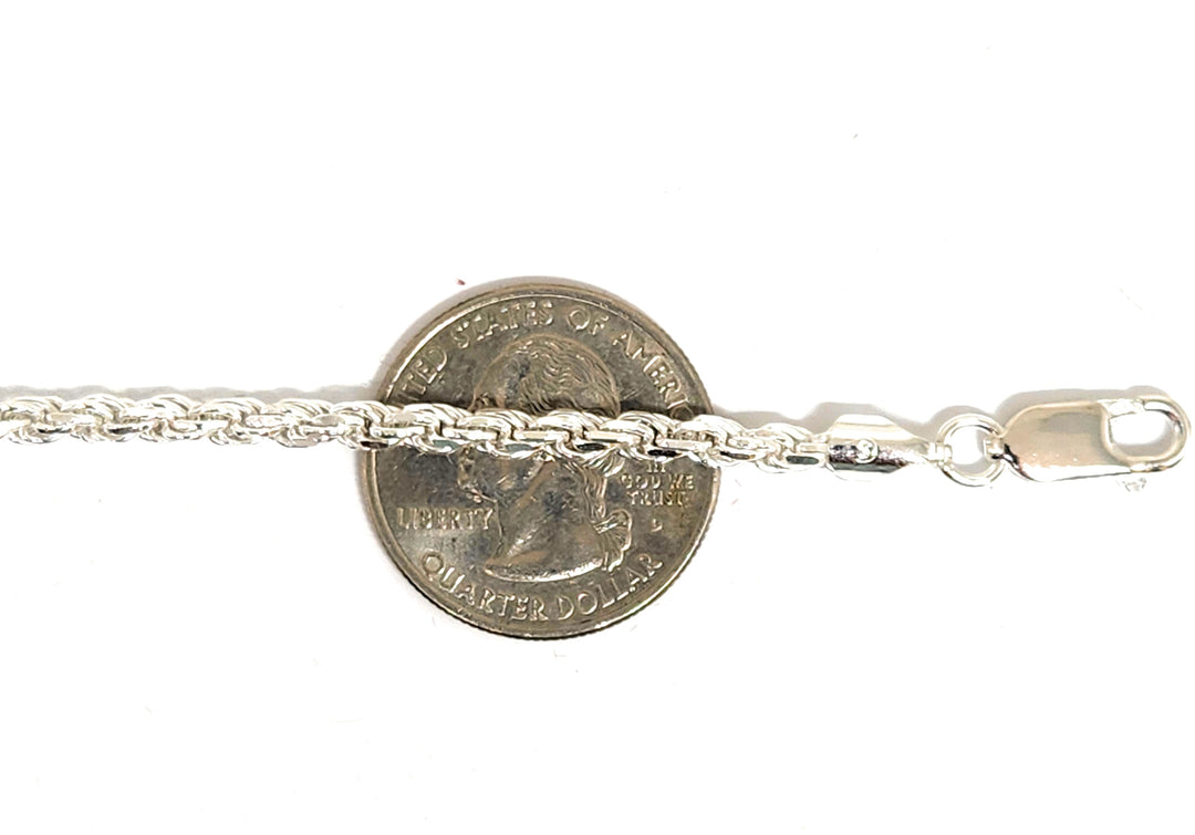 925 Silver Rope Chain 18-26 inch 3.3mm Width – Fran & Co. Jewelry Inc. 925 Silver Rope Chain 18-26 inch 3.3mm Width – Fran & Co. Jewelry Inc.
