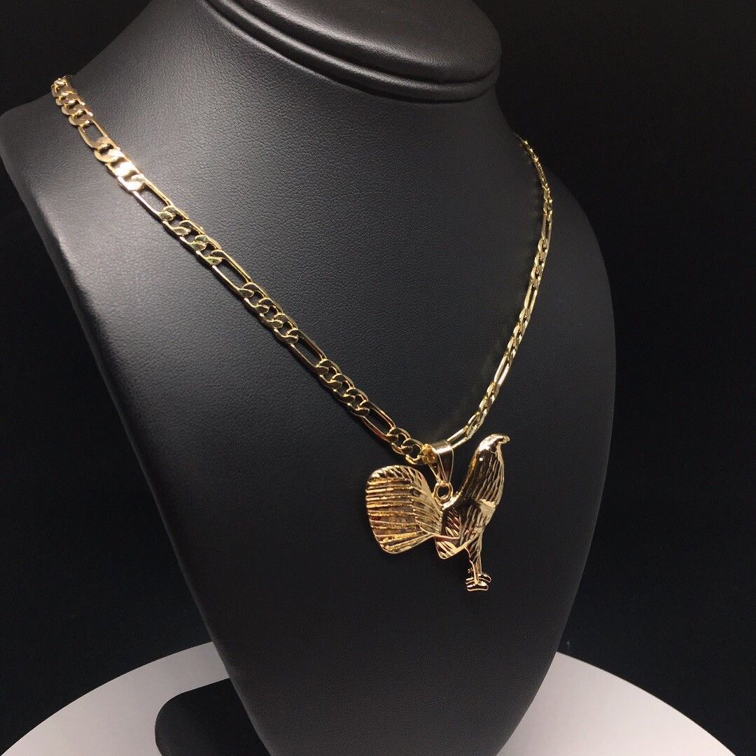 Medalla Gold Plated Chicken Rooster Pendant Necklace – Fran Co Jewelry