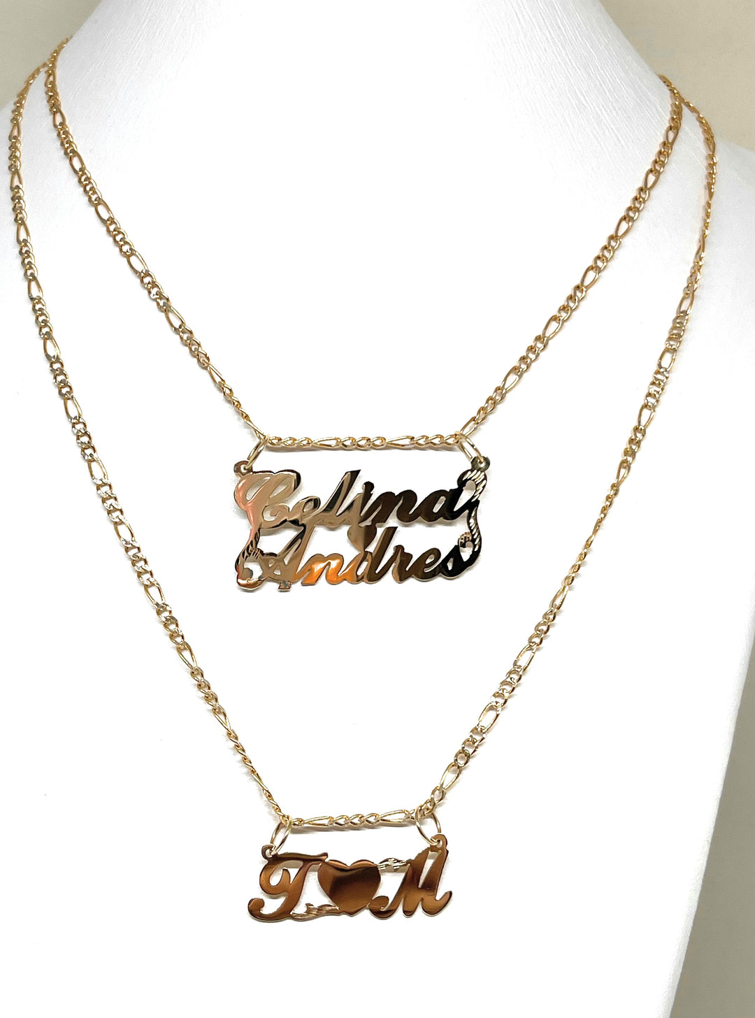 Personalized "I Love You" Heart Pendant - 10k Yellow Gold, Engraved With Name Or Initials - View #9