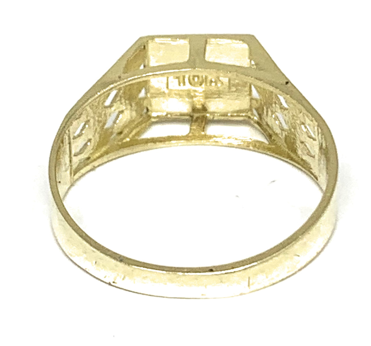 Block Ring Gold 10k Solid Gold Yellow Gold Block CUSTOMIZED Initial Ring (SM) – Fran ...