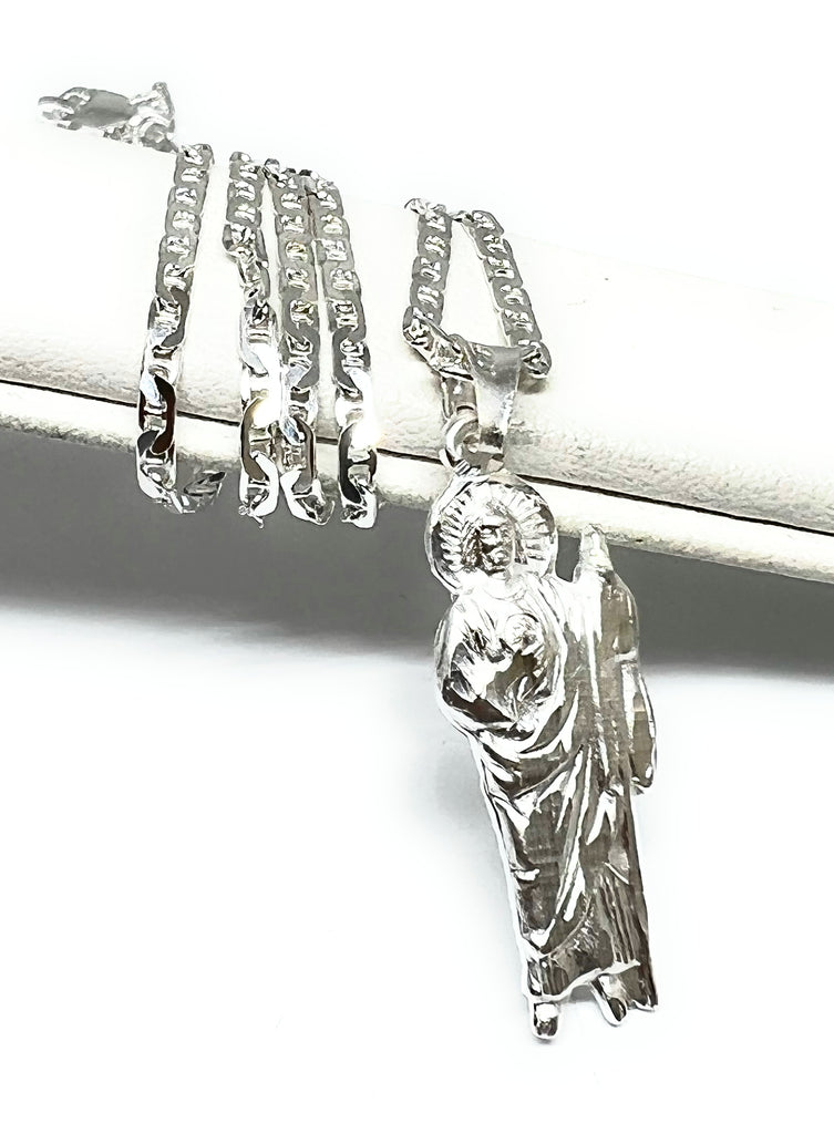 925 Silver Saan Judas Pendant Necklace with Chain Options (SM