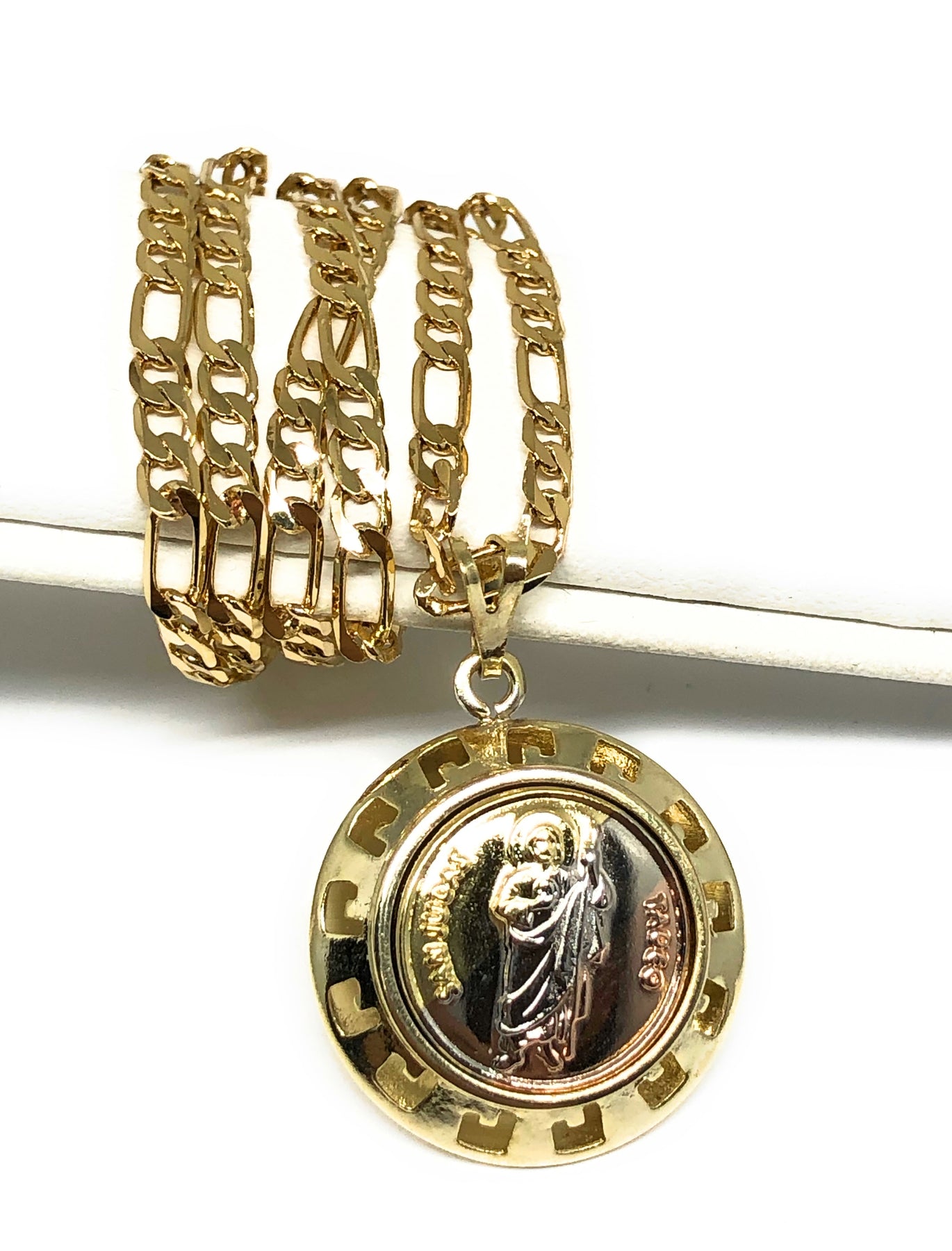 Thaddeus Jewelry 10K Yellow Gold Jude Medal Pendant Patron