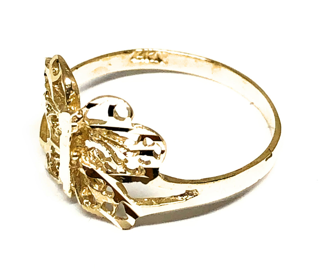 14k Solid Gold Yellow Butterfly Ring (FC 170) – Fran & Co. Jewelry