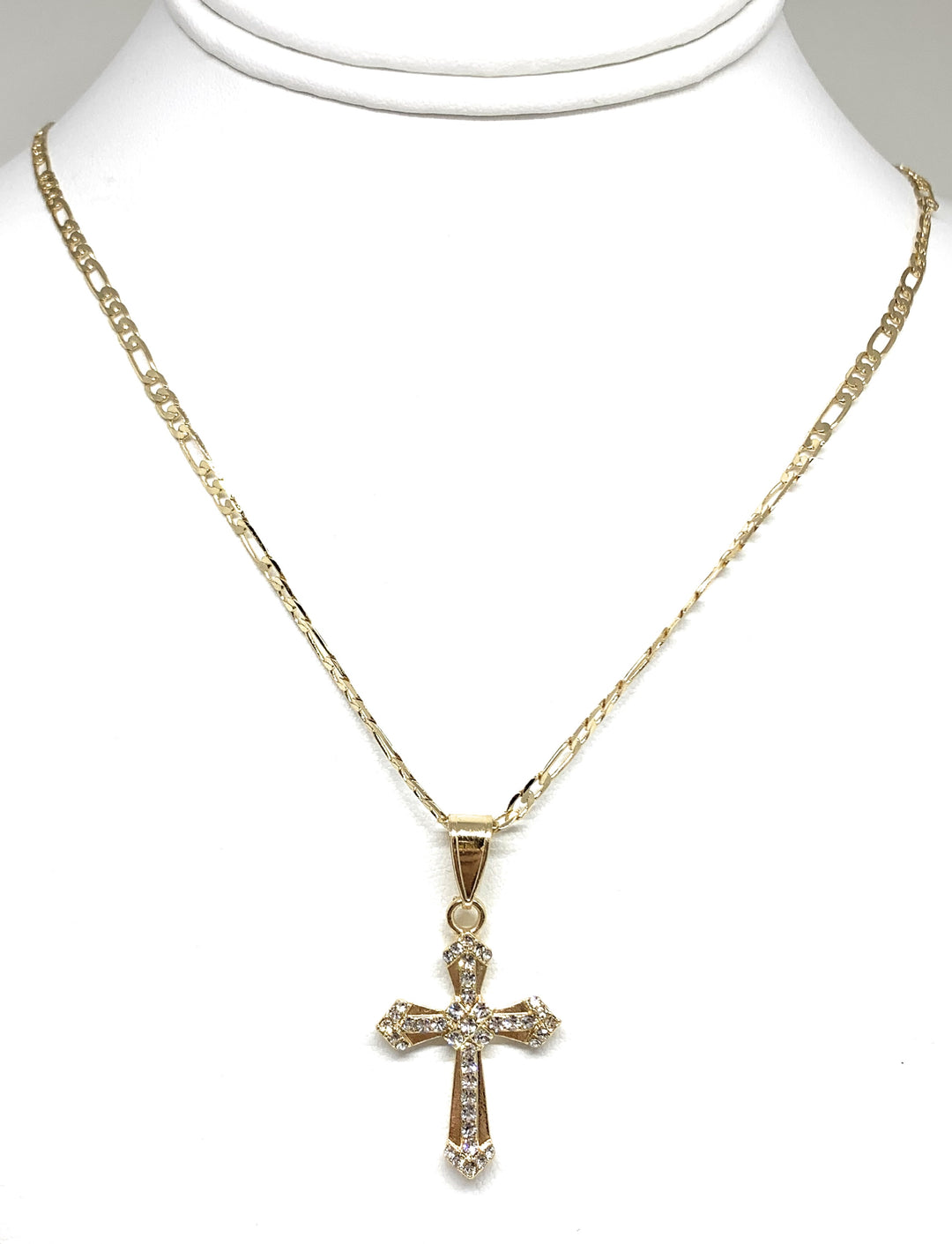 Pendentif Croix En Alliage Doré – Bijou Fantaisie Neuf – Style Gold Filled – Sans Emballage D’origine