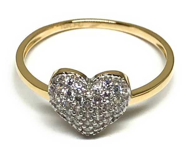 atjewels 925 Sterling White CZ Diamond in Pave Set Promise Heart RING –  atjewels.in