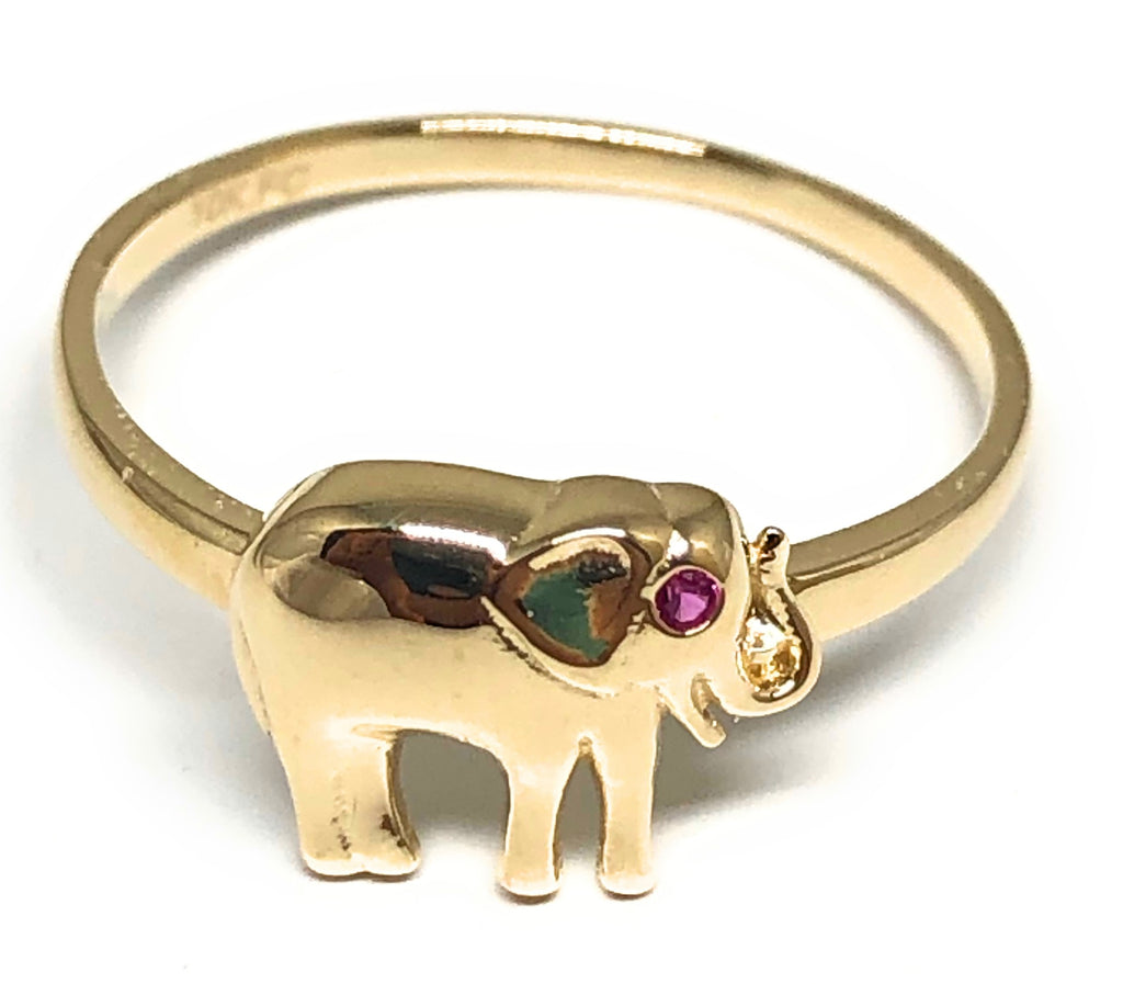 10k Solid Gold Yellow Elephant Ring (FC 85) – Fran & Co. Jewelry Inc.
