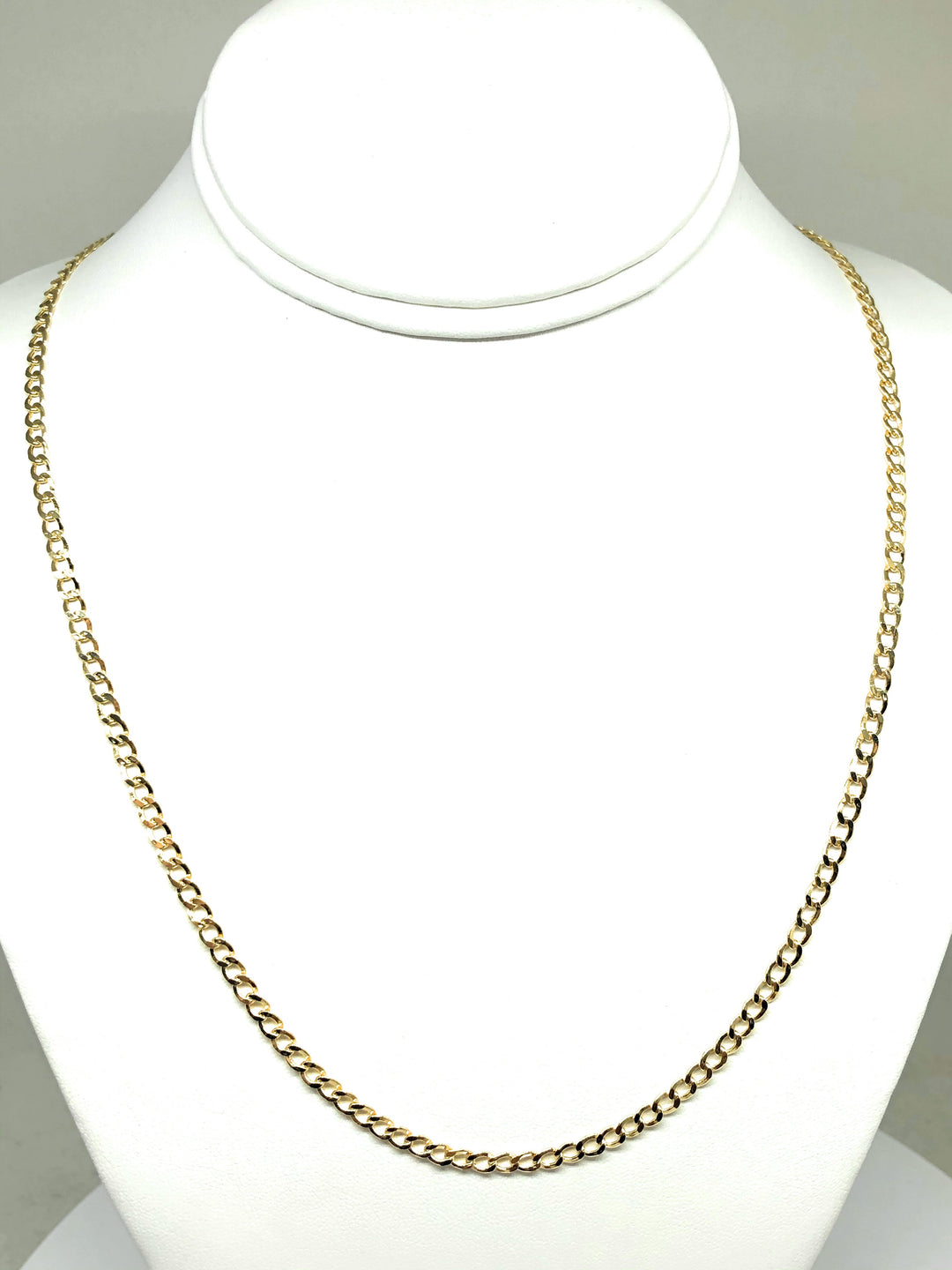 10k Solid Gold Yellow Cuban CURB Link Chain 18-24 inches 3.5mm