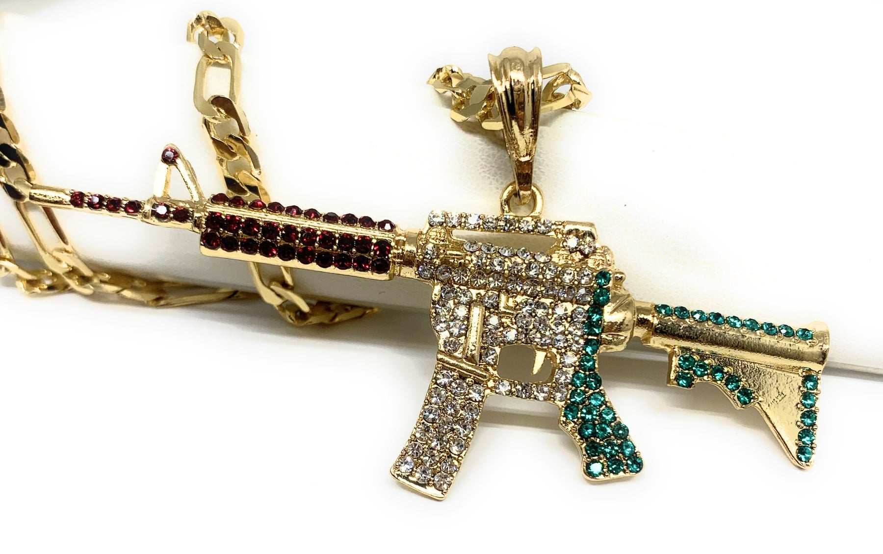 BKT3233 European And American Hip Hop Creative New Men's Iced Out AK 47  Submachine Gun Shape necklace Pendant Jewelry – Blacktie eCom Private  Limited