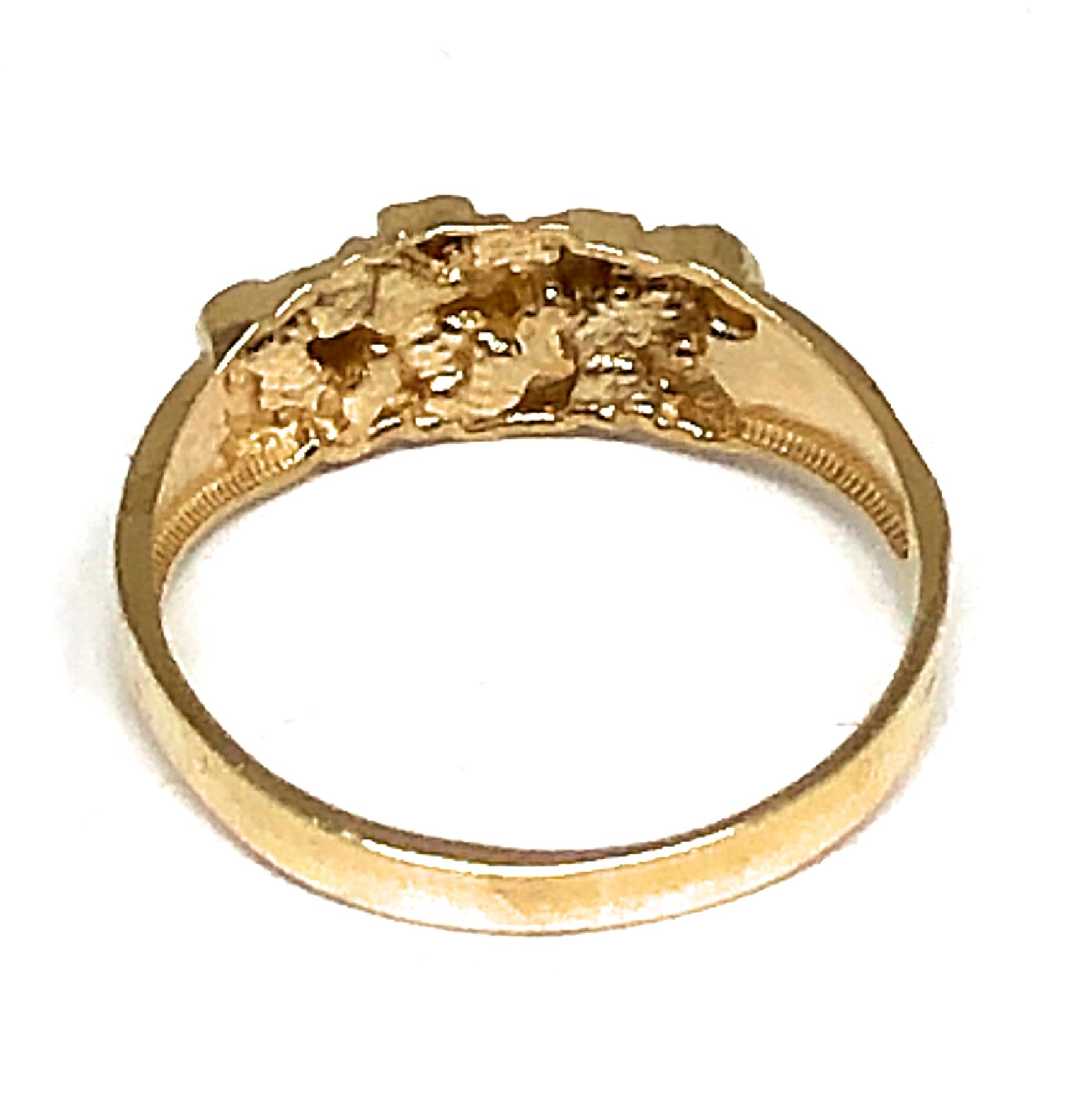 10k Solid Gold Yellow Classic Nugget Ring – Fran & Co. Jewelry Inc.