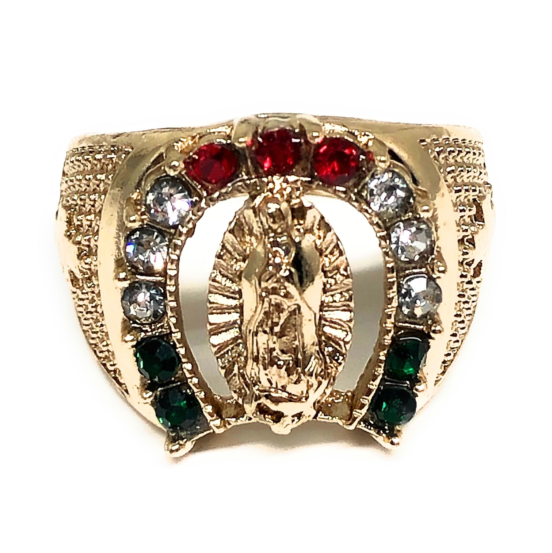 RS Collections STYLISH RING WITH BIG RED STONE & SMALL WHITE STONE AROUND  Alloy Gold Plated Ring Price in India - Buy RS Collections STYLISH RING  WITH BIG RED STONE & SMALL