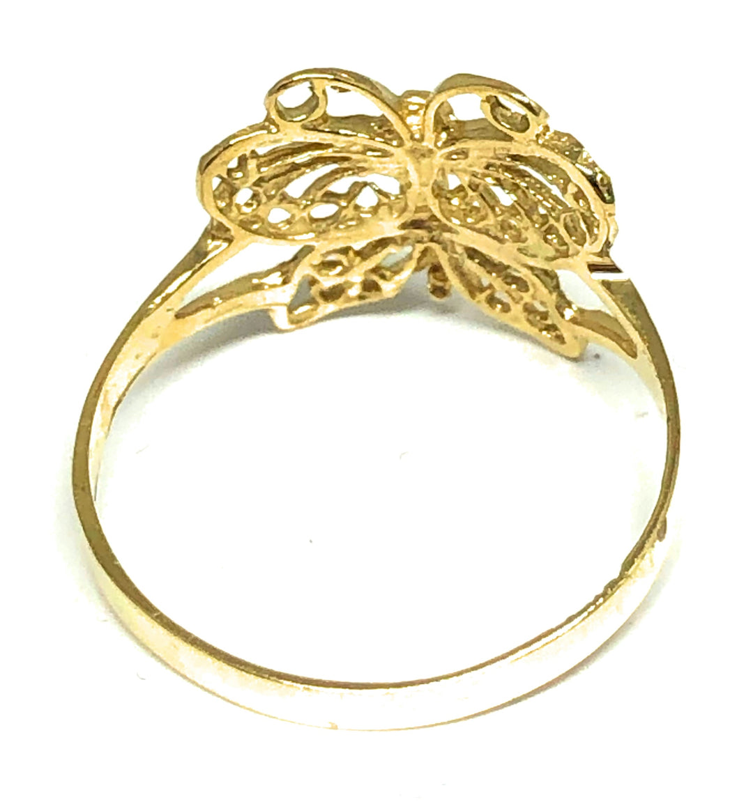 林檎と蝶 14k Solid Gold Yellow Butterfly Ring (FC 170) – Fran & Co. Jewelry