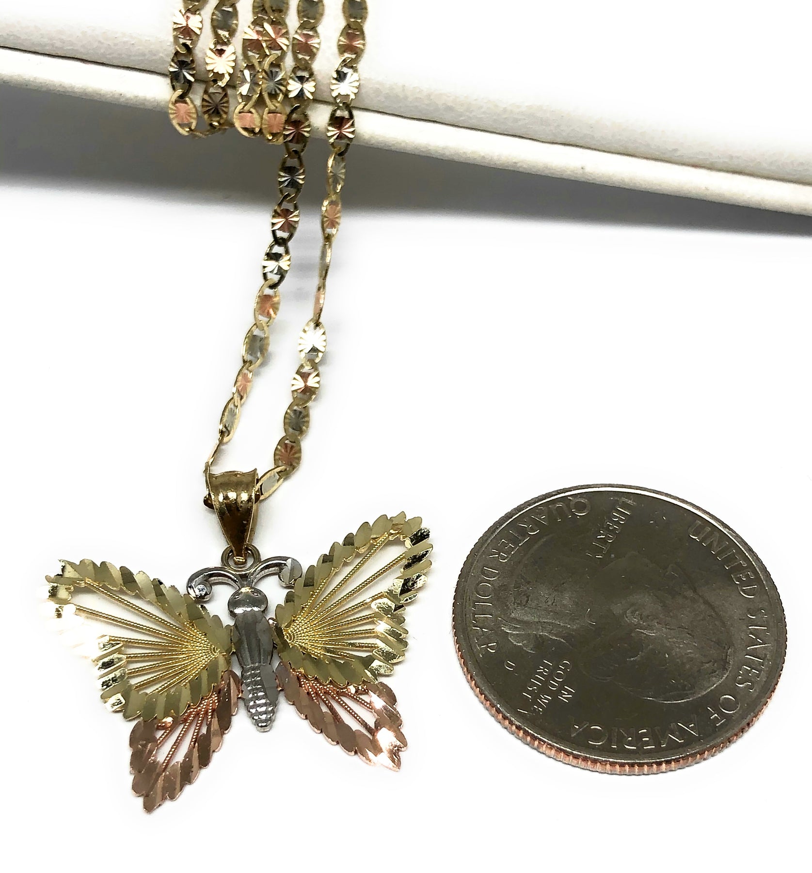 24K Butterfly Pendant Necklace | The Rimu Collective