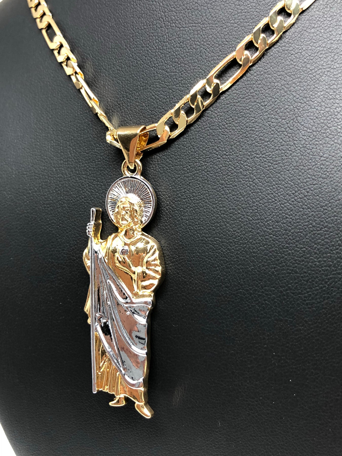 San Judas Pendant - Real 14k Gold – Huerta Jewelry
