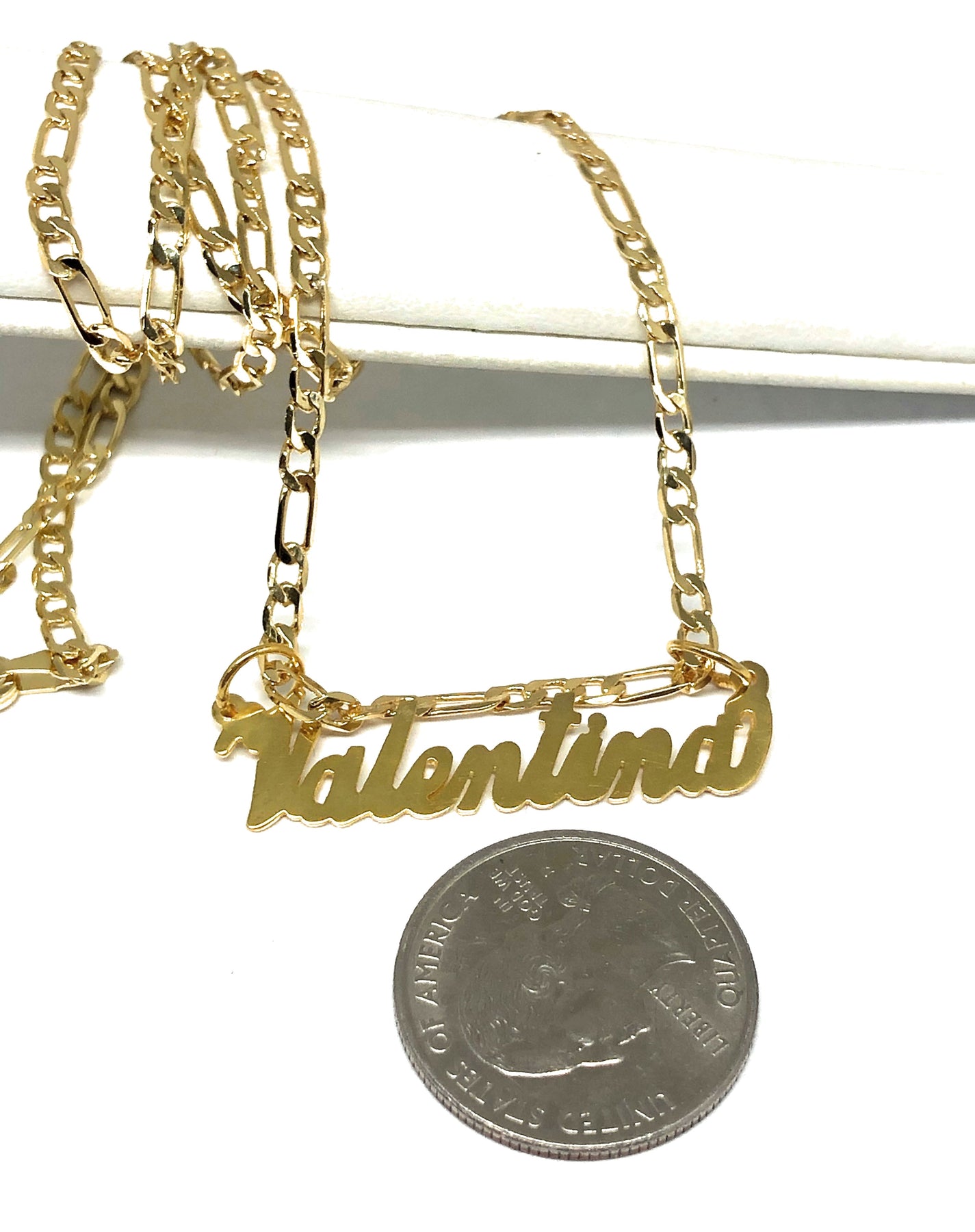 Gold Plated Silver CUSTOMIZED CURSIVE Nameplate Necklace With Chain ...