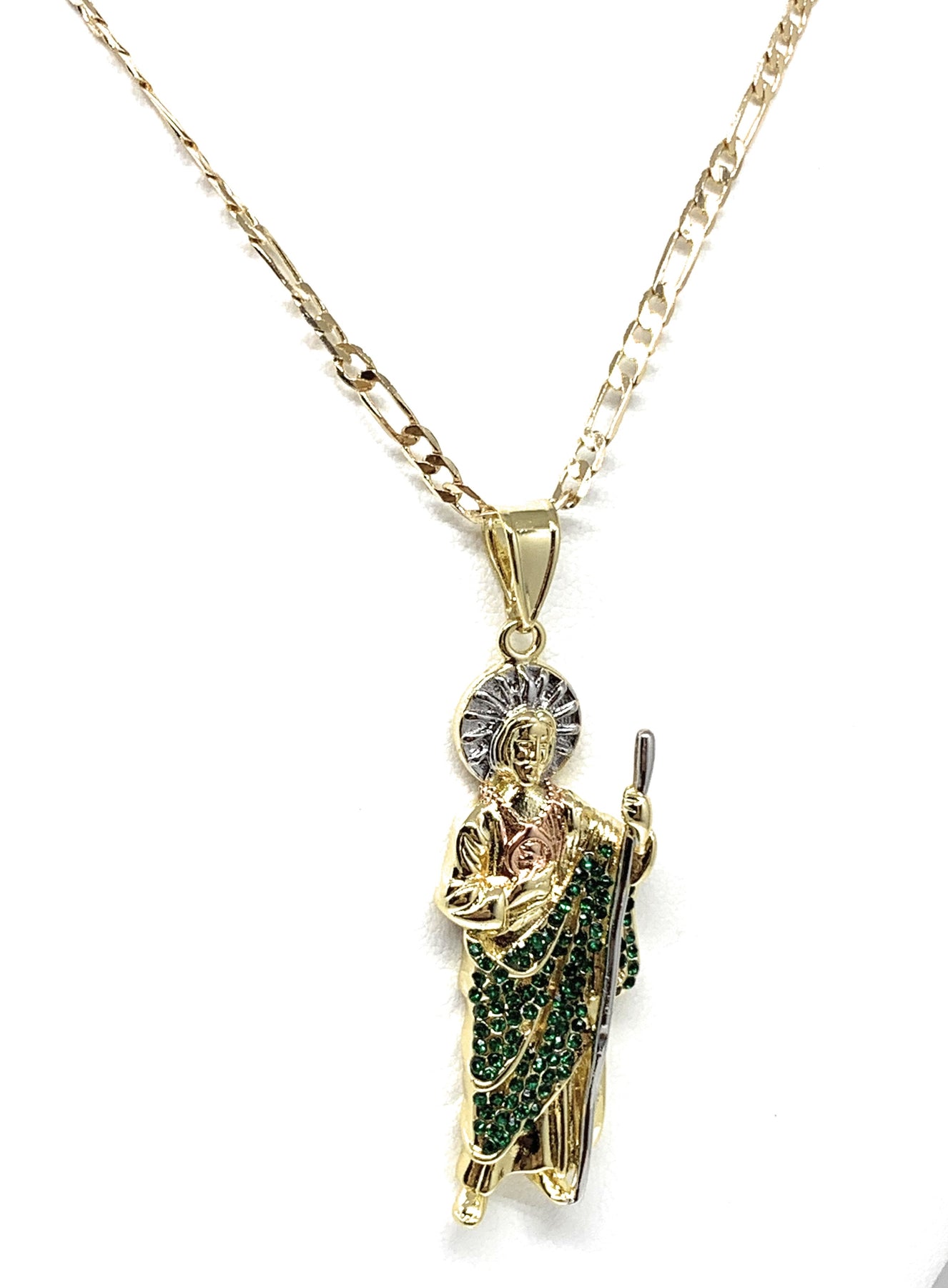 Gold Plated Saint Jude Pendant Necklace Chain San Judas Tadeo Jewelry gold-plated-saint-jude-pendant-necklace-chain-san-judas-tadeo-jewelry