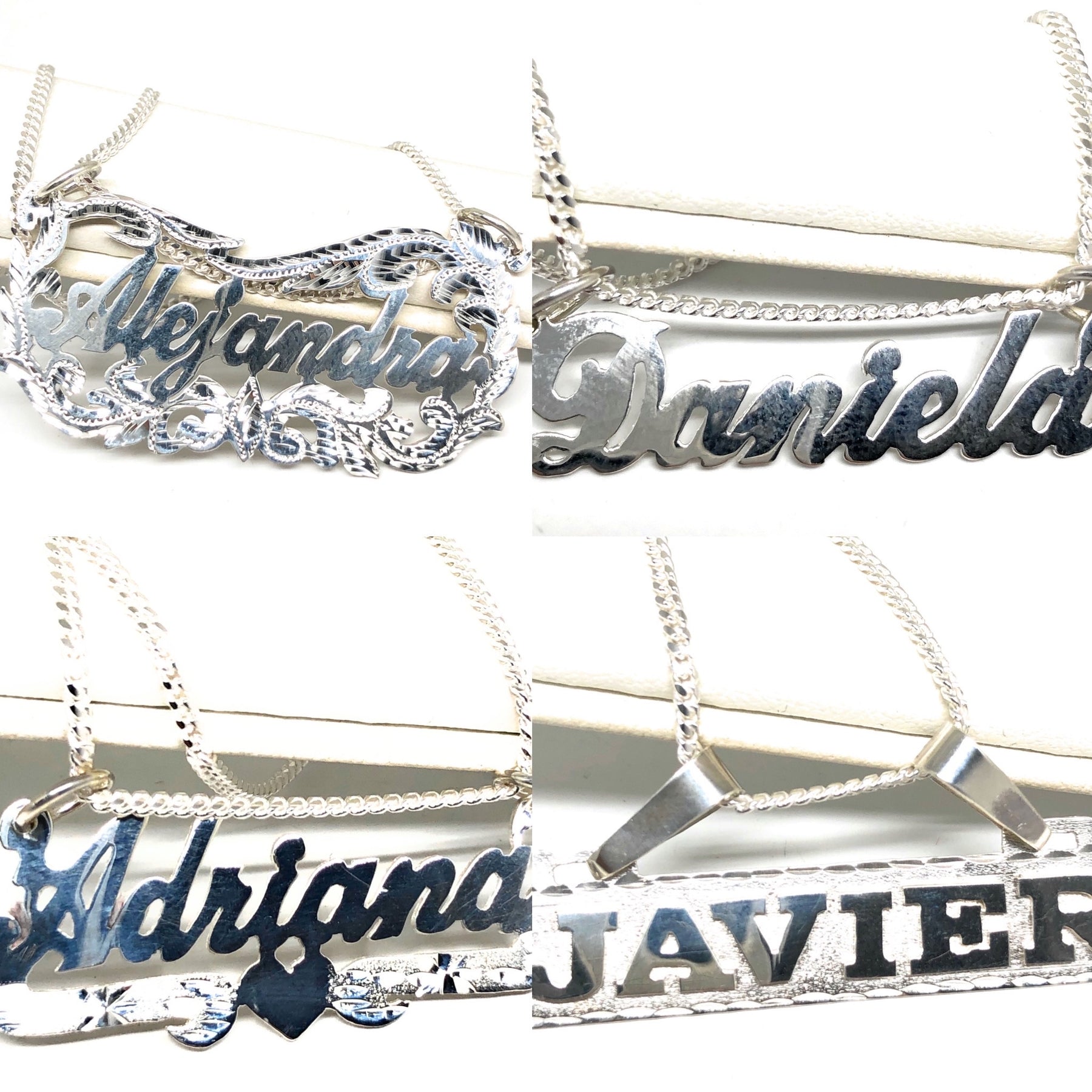 Script Sterling Silver Nameplate Necklace | Eve's Addiction